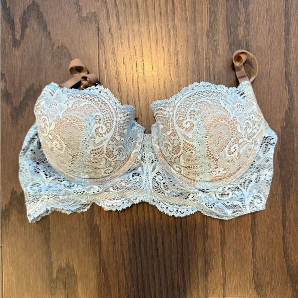 ThirdLove Longline Lace Balconette Bra 34B – Seafoam Blue - Picture 2 of 4